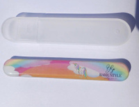 Пилка стеклянная маникюрная для ногтей с эффектом нанесения бесцветного лака, пилочка баф для ухода полировки шлифовки #7, Э А.