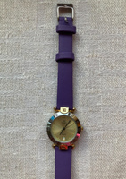Кожаный ремешок для часов, Stailer, 12 мм, фиолетовый, гладкая кожа, стандартная длина #47, Елена Токарева