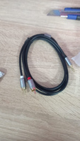 Аудио-кабель AUX mini jack 3.5 - 2 RCA hoco UPA10 / AUX - тюльпаны / 1.5м / позолоченные штекеры / черный + серый металлик #5, Марсель З.