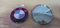 Эмблема Шильдик BMW  БМВ  на крыщку багажника  цвет бело- голубой #8, Абдумумин А.