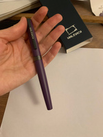 Ручка перьевая Малевичъ с конвертером, перо EF 0,4 мм, подарочный набор с двумя картриджами (индиго, черный), цвет корпуса: фиолетовый #25, Инна Ш.