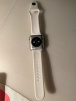 Cиликоновый ремешок для Apple Watch 38 40 41 мм, размер S/M, series 1-8 (для эпл вотч), белый, Bandside #41, Анна Т.