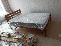 Двуспальная кровать деревянная 120х200см АМЕЛИЯ-1, массив сосны, БЕЗ ПОКРАСКИ #55, Фролова Екатерина