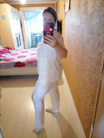 Медицинский костюм женский с брюками стрейч мед одежда форма 05 Белый Размер 52 MEDFUL05STRWHTWHT52 #19, Марина Л.
