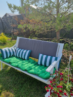 Матрас для качелей и садовой мебели Bio-Line 55x165 см с водоотталкивающей пропиткой с завязками для дома и дачи #2, Елена К.