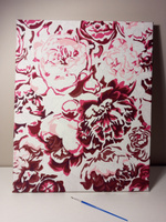 Картина по номерам Школа талантов, цветы "Пионы" на холсте 40х50 см с подрамником, подарок #1, Анна В.