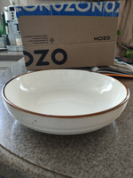 Тарелка глубокая фарфоровая для подачи и сервировки Magistro "Церера", цвет белый, 1,1 л, диаметр 22 см #19, Evgenii S.