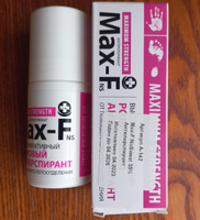 Max-F NoSweat 35% Антиперспирант от пота и запаха для рук и ног с пролонгированным действием / средство от гипергидроза для женщин и мужчин, Макс ф 35%, 50мл, средство от обильного потоотделения #64, Таша Ж.