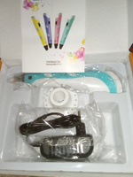 3D ручка с набором пластика и трафаретами - голубая, подарок для детей (2 версия) #8, Оксана С.