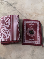Дорожный молитвенный коврик для намаза (намазлык) с компасом и чехлом, красный #5, Анна В.