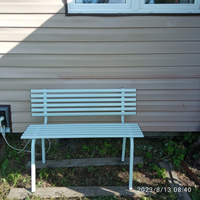 Разборная садовая скамейка со спинкой ARRIVO AR3010,100*45см, высота 80см, серая, металлическая/для дачи, парка, частного дома #8, Елена С.