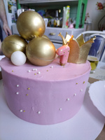 Свеча на торт "Клубничная глазурь", цифра "1", розовая #6, Александра К.