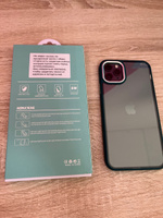 Чехол для iPhone 11 Pro Max / LAPRAMOL / Чехол на Айфон 11 Про Макс прозрачный с темно-зеленым бампером / Бортик камеры с гальваническим покрытием чехла #30, Вероника Д.