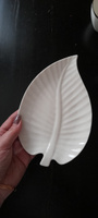 Блюдо сервировочное для подачи из керамики "Линден", размер 20х13х1,5 см, цвет белый #110, Лилия С.