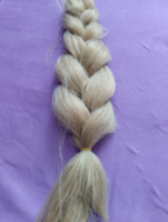 Канекалон для волос, пряди для плетения косичек, цвет блонд с розовым отливом, длина 130 см #45, Анастасия В.