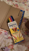 GIOTTO ELIOS TRI WOOD FREE набор пластиковых заточенных цветных карандашей, 12 цветов, мягкие, для детского рисования #7, Наталья Ф.