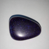 Синий Авантюрин - 2-2.5 см, имитированный камень, галтовка, 1 шт - для декора, поделок, бижутерии #37, Ангелина