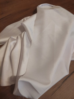 Шелк "Армани" отрез 150х100 см, цвет белый, ткань для шитья одежды и рукоделия. #36, С. Мария