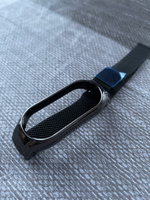 Металлический ремешок для фитнес браслета Xiaomi Mi Band 7 / Сетчатый ремешок с магнитной застежкой на Сяоми Ми Бэнд 7 Миланская петля (Milanese Loop), Черный #4, Роман Г.