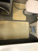 Набор ковриков для ванной и туалета L'CADESI LEMIS противоскользящие, 60х100 см и 60х50 см, кремовый 001302 #17, Элеонора П.