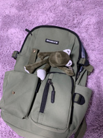 Рюкзак школьный для ноутбука, с брелком лягушкой, 16 л, зеленый #3, Наталья К.