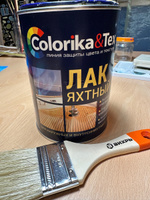 Лак для дерева яхтный алкидно-уретановый Colorika&Tex, для наружных и внутренних работ, глянцевый, 0.8 л. #76, Таня