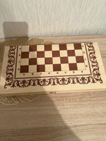 Шахматы шашки нарды карты Набор игр 4 в 1 доска деревянная 40 см #5, Дарья В.