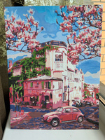 Картина по номерам на картонной основе LORI Розовое настроение 38х28,5 см, антистресс в подарок #83, Анастасия П.