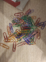 Скрепки канцелярские пластиковые набор Brauberg, 28 мм, цветные, 100 штук #90, Виктория С.