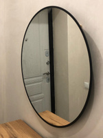 Круглое зеркало настенное с чёрной окантовкой 70 см #90, Евгения И.