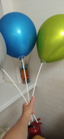 Белые держатели для воздушных шаров (палочка+зажим) 100 шт, 35см. #27, Марина Ч.