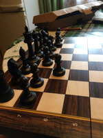 Шахматы деревянные утяжелённые из бука Гроссмейстер №5, тонированная доска размером 37х37 см, гроссмейстерские с утяжеленными фигурами, настольная игра, подарок мужчине, мужу, папе, парню #54, Андрей М.