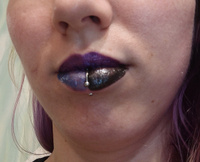 Помады для губ с бриллиантовым блеском набор черная, синяя, фиолетовая #23, Листерра