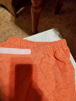 Набор для бани и сауны женский махровый Bio-Textiles (полотенце-накидка, чалма, рукавица), 3 предмета, 100% хлопок, цвет: коралл, размер XL-3XL #6, Elena M.