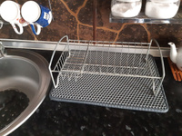 Коврик под посуду / Коврик для сушки посуды ЭВА СОТА Серый (комплект из 2х штук 30х40см) #52, Королева О.