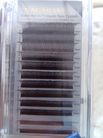 Ресницы для наращивания Nagaraku MIX 3D W - формы, готовые коричневые пучки D 0.07 Нагараку МИКС 8-14мм #5, Юлия Д.