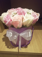 Букет из мыльных роз Миллион лепестков цвет фиолетовый 19 роз #74, Любовь К.