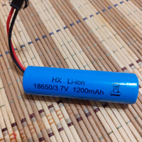 Аккумулятор 3.7 V 1200 mAh, разъем SM 2P размер банки 18650 #27, валентина в.