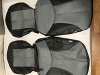 Чехлы для автомобильных сидений PSV Imperial Next, универсальные, защитные, экокожа, комплект на весь салон, черные с серым #93, Андрей С.