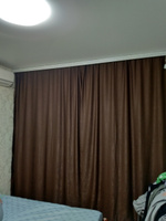 Комплект штор софт / коричневые шторы для комнаты / размером 400*270 (380-275)см, шторы темно-коричневые, коричневые портьеры размером 190*270 см каждая, в комплекте 2 шт / Занавески для комнаты коричневые #72, Анастасия Р.