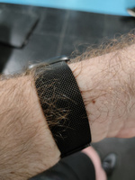 Металлический ремешок для умных смарт часов Apple Watch series 1-8 и Эпл Вотч SE Ultra 42-44-45-49 mm (milanese loop) / Ремешок миланская петля на магнитной застежке для часов Эпл, Черный #129, Никита М.