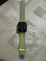 Силиконовый ремешок для часов Apple Watch 38/40/41 мм серебро/вольт (№3), размер S #63, Анна П.