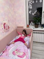Диван кровать детская 160х80 My Sleep LUCY, выкатной ящик, защитный бортик, кровать детская, розовый #29, Виктория М.