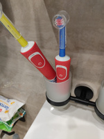 Стакан для ванной комнаты "Гарант", подставка для зубных щёток и пасты, матовое стекло, диаметр 6,7 см #34, Надежда К.