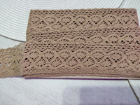 Кружево вязаное, шир 50 мм * уп 2,5 м цвет коричневый (капучино) для шитья, рукоделия и творчества #67, Елена 