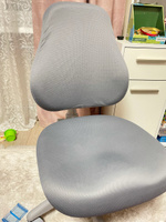 ErgoKids Детское компьютерное кресло ортопедическое Match (Y-528 G) и дополнительный чехол в цвет кресла, Текстиль, серый #6, Анна Х.