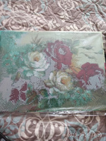 Алмазная мозаика на подрамнике букет роз. Картина стразами 30 на 40 натюрморт с прекрасными цветами #78, ТАТЬЯНА С.