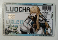Наклейка на банковскую карту Хонкай Стар Рейл Лоча, без выреза под номер карты Honkai Star Rail Luocha #39, Мария В.
