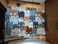 Набор ковриков для ванной и туалета Icarpet PRINT 60х100 + 60х50 Котики 100, вырезной коврик в ванную #15, Олег