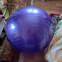Фитбол, гимнастический мяч для занятий спортом,фиолетовый, 75 см антивзрыв #64, Марина П.